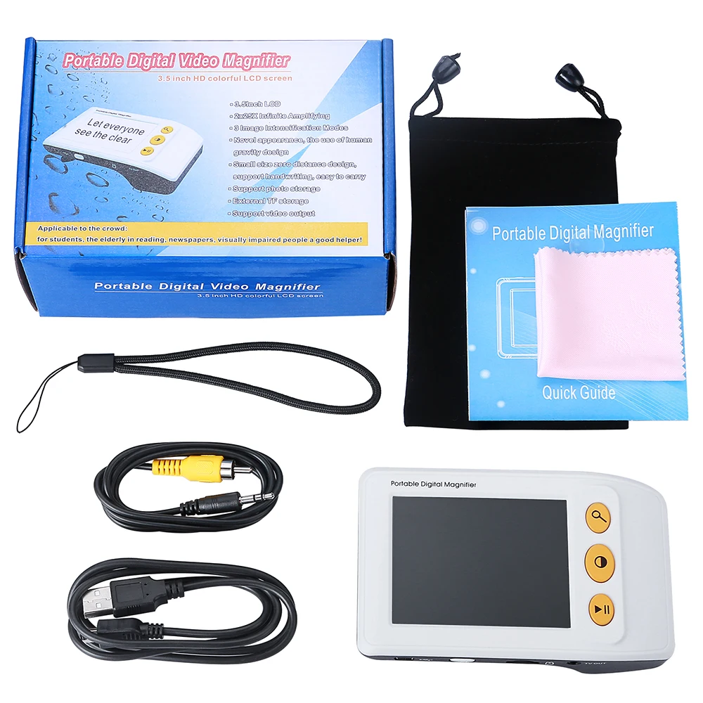 Handheld Low Vision video magnifier Reading magnifier Aids Digital Video Magnifier electronic microscope 2-25X TV output
Handheld Low Vision video magnifier Reading magnifier Aids Digital Video Magnifier electronic microscope 2-25X TV output