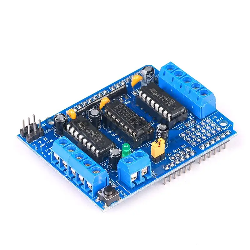 L293D управления двигателем щит Мотор привода Плата расширения для Arduino двигатель щит
L293D управления двигателем щит Мотор привода Плата расширения для Arduino двигатель щит