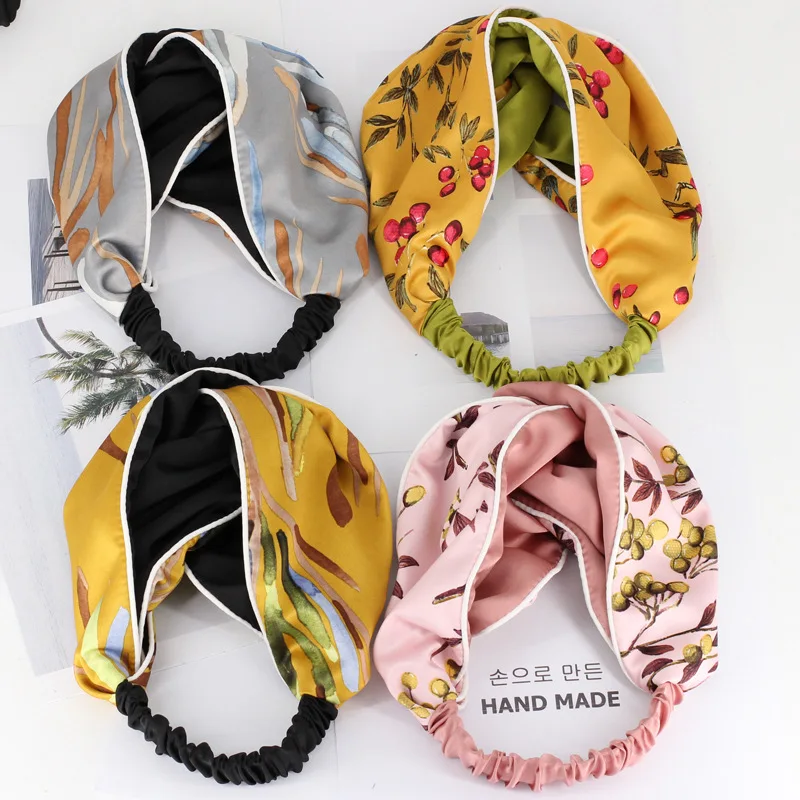 

1pcs 2018 New Fashion Elastic Headbands Boho Twisted Cross Floral Turban Girls Hairbands Headwrap Hair Accessories For Women