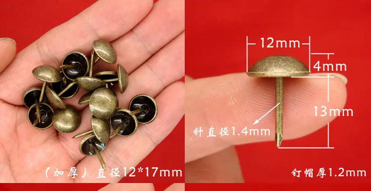 12MM*17MM Hardware supplies Antique Bronze Upholstery Nail Jewelry Gift Wine Case Box Sofa Decorative Tack Stud Pushpin
12MM*17MM Hardware supplies Antique Bronze Upholstery Nail Jewelry Gift Wine Case Box Sofa Decorative Tack Stud Pushpin