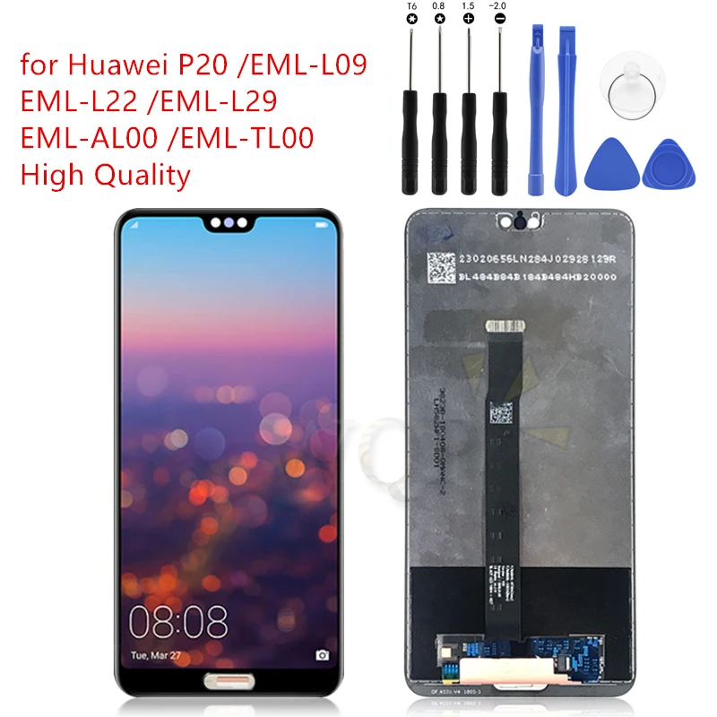 Для Huawei P20 ЖК-дисплей кодирующий преобразователь сенсорного экрана в сборе Замена для Huawei EML-L09 EML-L22 EML-L29 ЖК-экран
Для Huawei P20 ЖК-дисплей кодирующий преобразователь сенсорного экрана в сборе Замена для Huawei EML-L09 EML-L22 EML-L29 ЖК-экран