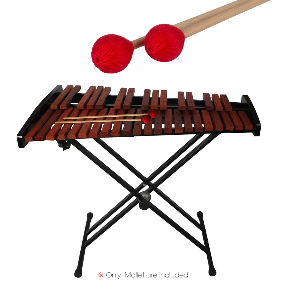 1 пара молотков средней маримбы ксилофон Glockensplel молоток с ручки из бука