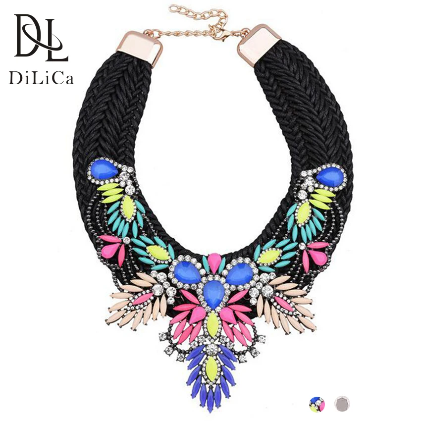 DiLiCa Fashion Women Statement Necklace Bohemian Rhinestone Flower Charms Choker Bib Necklaces Female Necklaces&Pendants Jewelry
DiLiCa Fashion Women Statement Necklace Bohemian Rhinestone Flower Charms Choker Bib Necklaces Female Necklaces&Pendants Jewelry