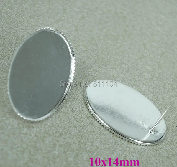 10x14mm silver Plated brass Blank Earrings Bases Oval Bezel Cabochon Settings Earrings Stud Pins Crafts Findings Wholesale
10x14mm silver Plated brass Blank Earrings Bases Oval Bezel Cabochon Settings Earrings Stud Pins Crafts Findings Wholesale