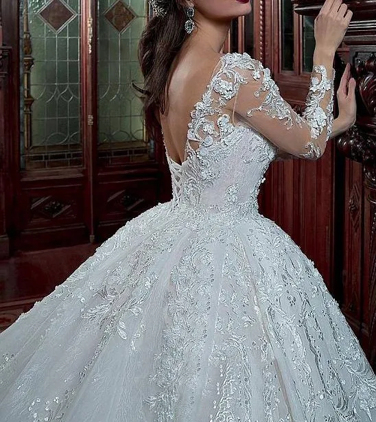 Vestido de noiva Luxury Princess Lace Wedding Dress Long Sleeves Bride Dress 2019 Abiti da sposa
Vestido de noiva Luxury Princess Lace Wedding Dress Long Sleeves Bride Dress 2019 Abiti da sposa