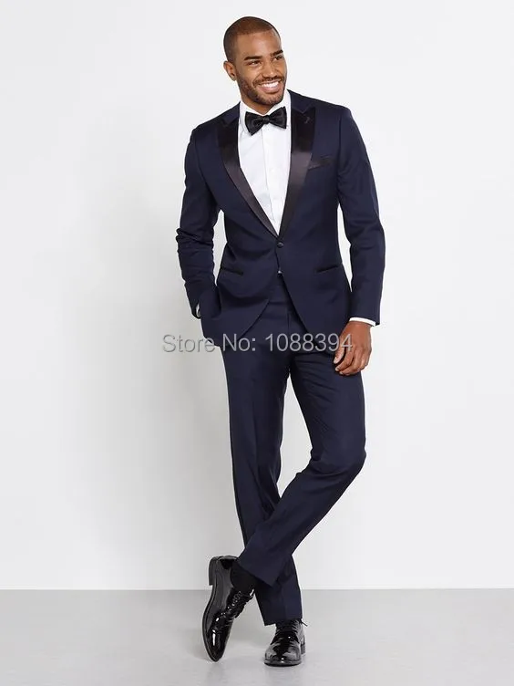 New Arrival Slim Fit Groomsmen Peak Lapel Groom Tuxedos Navy Blue Men Suits Wedding Suits For Men Best Man (Jacket+Pants+Bow)
New Arrival Slim Fit Groomsmen Peak Lapel Groom Tuxedos Navy Blue Men Suits Wedding Suits For Men Best Man (Jacket+Pants+Bow)