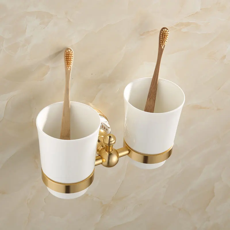 Wall Mount Dust-proof Antique Ceramic Double Tumbler Cup Holder Toothbrush Holder Bathroom Accessory
Wall Mount Dust-proof Antique Ceramic Double Tumbler Cup Holder Toothbrush Holder Bathroom Accessory