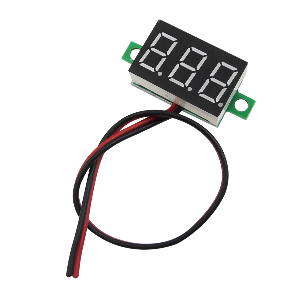 Цифровой вольтметр HAILANGNIAO DC4.5V 30V с красной линией 10 шт./лот|Детали и аксессуары для