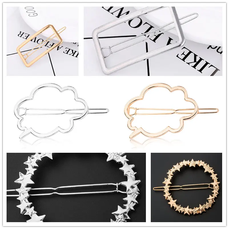 Fashion Woman Hair Accessories Hair Clip Pin Metal Geometric Alloy Hairband Moon Circle Hairgrip Barrette Girls Holder
Fashion Woman Hair Accessories Hair Clip Pin Metal Geometric Alloy Hairband Moon Circle Hairgrip Barrette Girls Holder