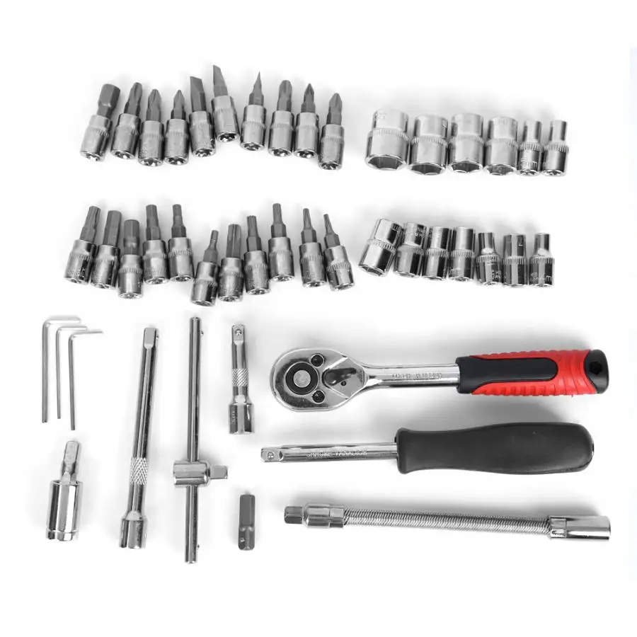 Repair Tool Set Multifunctional Hand Tool Set 46 Pcs Chrome Plated 45# Steel Screwdriver Socket Wrench Set For Vehicle
Repair Tool Set Multifunctional Hand Tool Set 46 Pcs Chrome Plated 45# Steel Screwdriver Socket Wrench Set For Vehicle