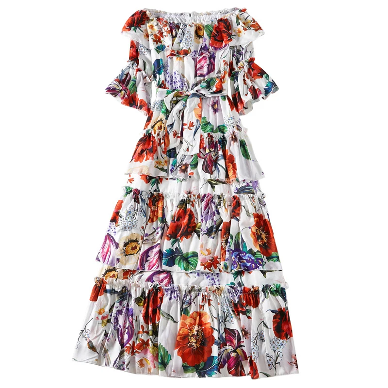 MIUXIMAO High Quality 2019 Summer beach Dress Newest Red Floral Print Cascading Ruffle Eleghant Casual Long Dress Women vestidos
MIUXIMAO High Quality 2019 Summer beach Dress Newest Red Floral Print Cascading Ruffle Eleghant Casual Long Dress Women vestidos