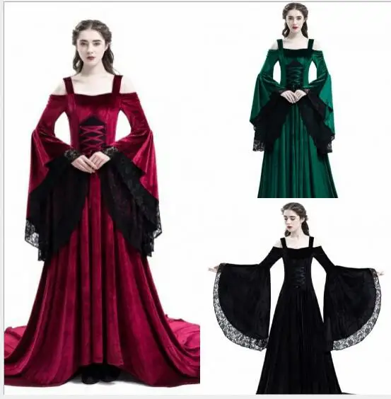 plus size Women Retro Vintage dress Renaissance Gothic Costume Medieval Gowns Long Dress
plus size Women Retro Vintage dress Renaissance Gothic Costume Medieval Gowns Long Dress