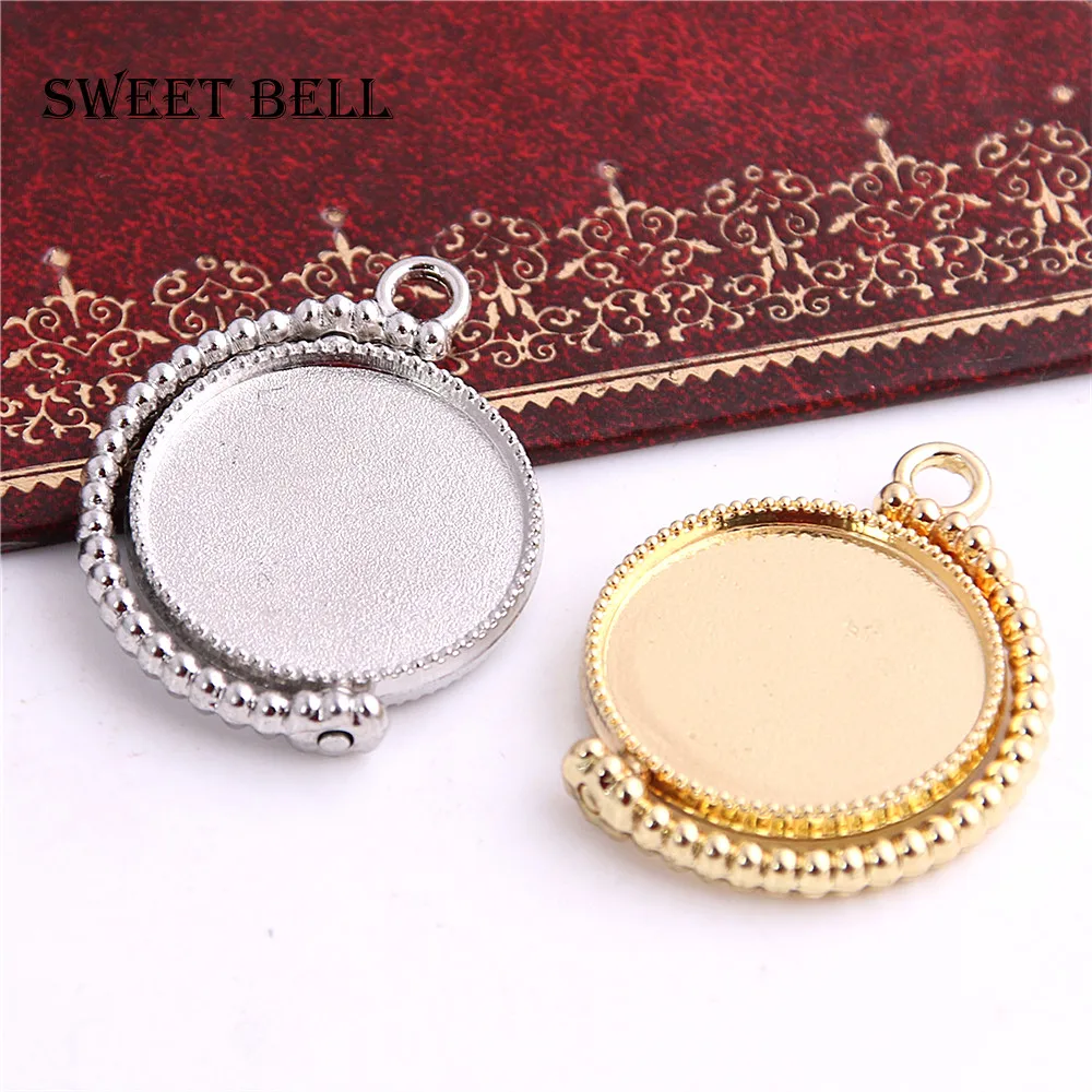 SWEET BELL 10pcs 20mm Metal Trendy Rond Double sided Cabochon Pendant Settings Fit necklace pendant
SWEET BELL 10pcs 20mm Metal Trendy Rond Double sided Cabochon Pendant Settings Fit necklace pendant