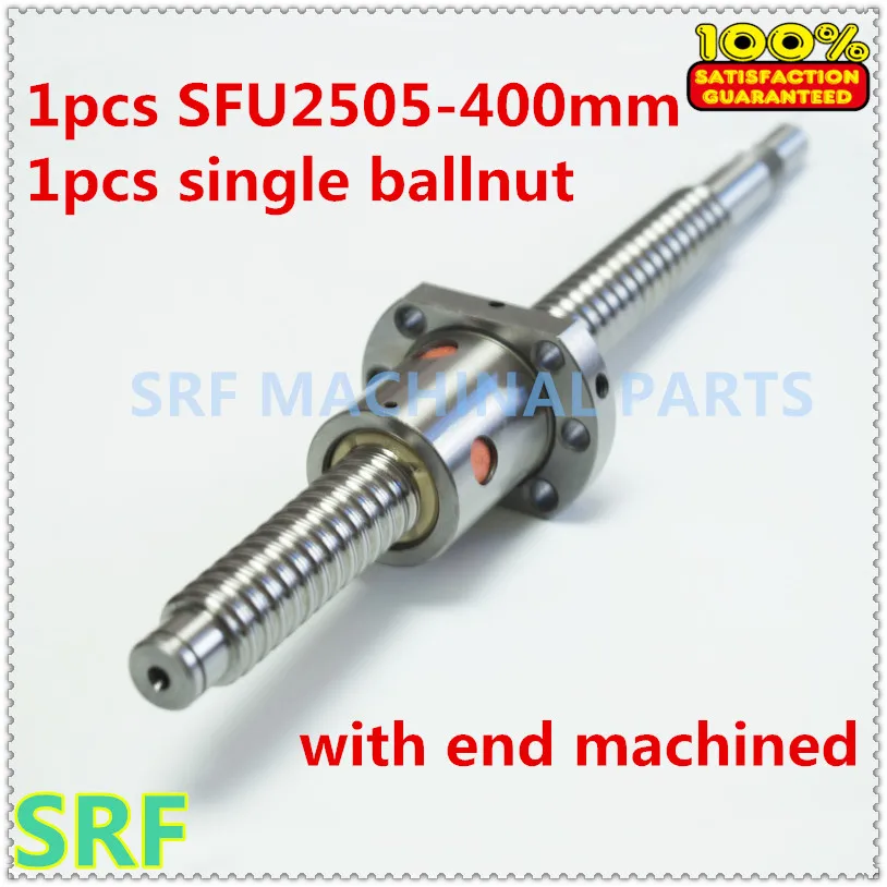 25mm Ballscrew RM2505 Rolled ball screw L=400mm with single ball nut for CNC with part BK/BF20 end processing
25mm Ballscrew RM2505 Rolled ball screw L=400mm with single ball nut for CNC with part BK/BF20 end processing