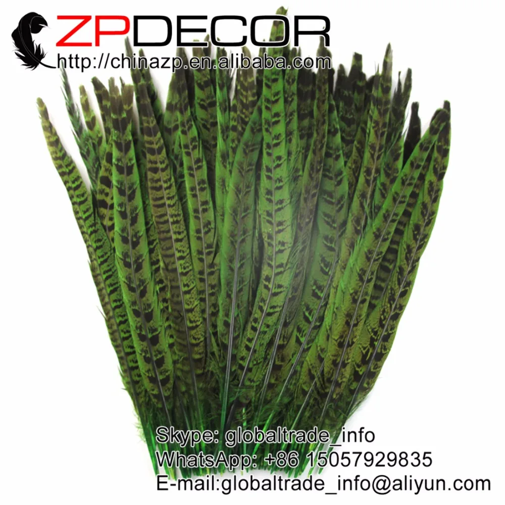 ZPDECOR 100 pieces/lot 30-35cm(12-14inch) Directly Dyed Green Ringneck Pheasant Tail Feathers for Carnival Costume Decoration
ZPDECOR 100 pieces/lot 30-35cm(12-14inch) Directly Dyed Green Ringneck Pheasant Tail Feathers for Carnival Costume Decoration