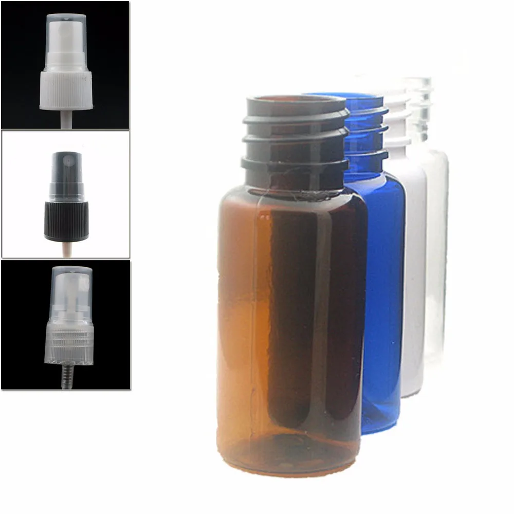 15ml 0.5oz round empty clear/amber/blue pet plastic bottle with clear/white fine mist Sprayer X 10
15ml 0.5oz round empty clear/amber/blue pet plastic bottle with clear/white fine mist Sprayer X 10