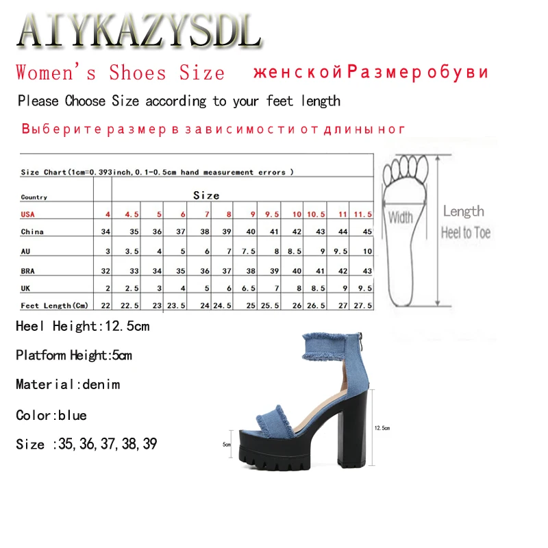 AIYKAZYSDL Women Ankle Strap Sandals Denim Cloth Pumps Thick Block High Heel Platform Shoes Casual 2018 Women Sandals Summer
AIYKAZYSDL Women Ankle Strap Sandals Denim Cloth Pumps Thick Block High Heel Platform Shoes Casual 2018 Women Sandals Summer