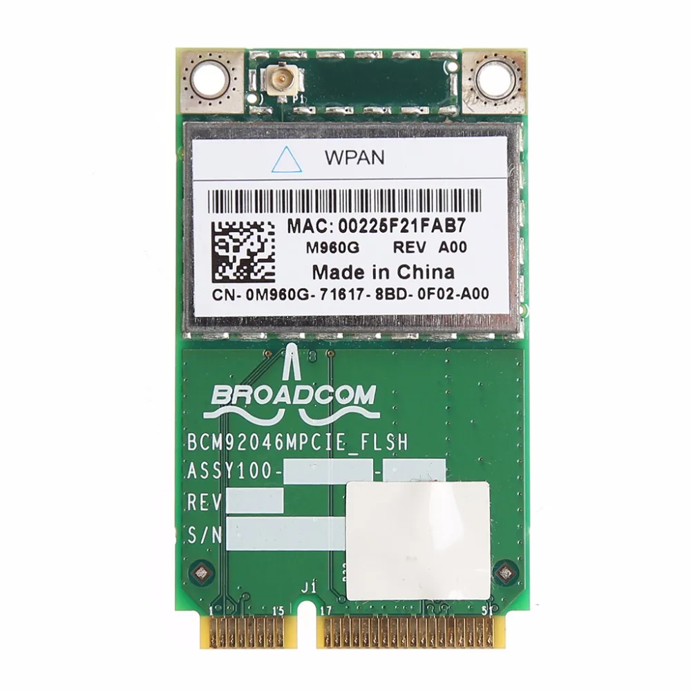 Модуль Bluetooth v2.1 2,4G, беспроводная карта PCI Express для DELL 370 0P560G 0M960G
Модуль Bluetooth v2.1 2,4G, беспроводная карта PCI Express для DELL 370 0P560G 0M960G