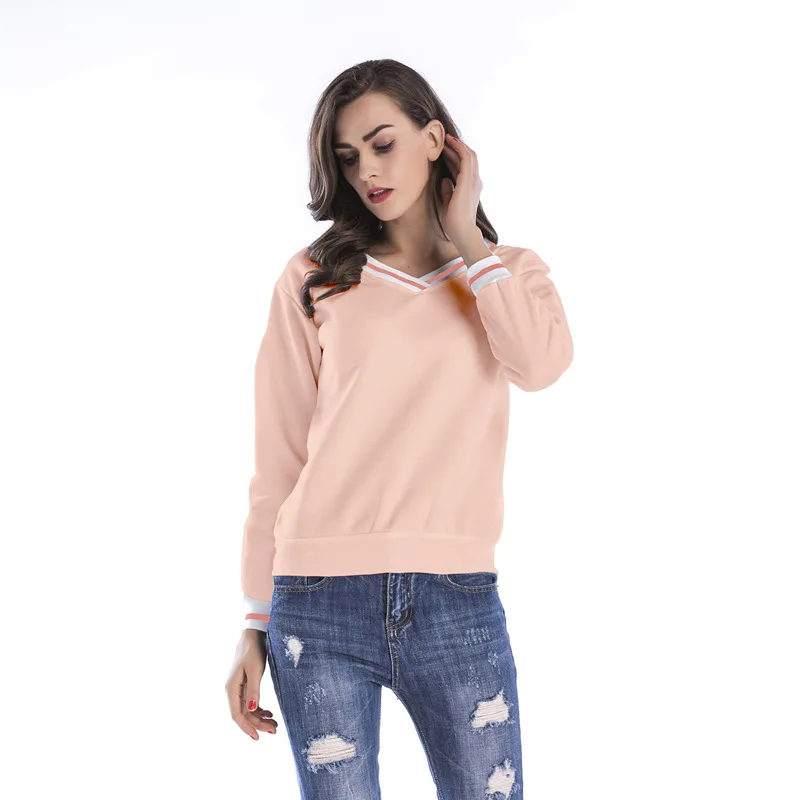 Cotton Women Sweatshirts 2019 New Fashion Autumn Womens Fleece Solid Pink Outwear Sweatshirts Womens Casual V Neck Sweatshirts
Cotton Women Sweatshirts 2019 New Fashion Autumn Womens Fleece Solid Pink Outwear Sweatshirts Womens Casual V Neck Sweatshirts