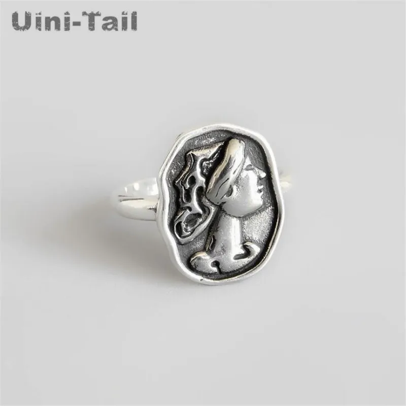 Кольцо Uini-Tail из стерлингового серебра 925 пробы, кольцо в стиле ретро, старый портрет королевы, модный тренд, художественный дизайн, ювелирные...
Кольцо Uini-Tail из стерлингового серебра 925 пробы, кольцо в стиле ретро, старый портрет королевы, модный тренд, художественный дизайн, ювелирные...