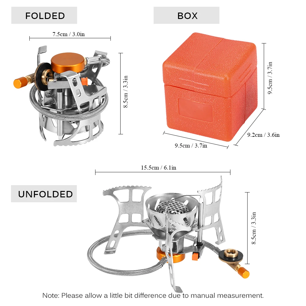Portable Windproof Camping Gas Stove Outdoor Cooking Stove Foldable Split Burner with Gas Conversion Head Adapter
Portable Windproof Camping Gas Stove Outdoor Cooking Stove Foldable Split Burner with Gas Conversion Head Adapter