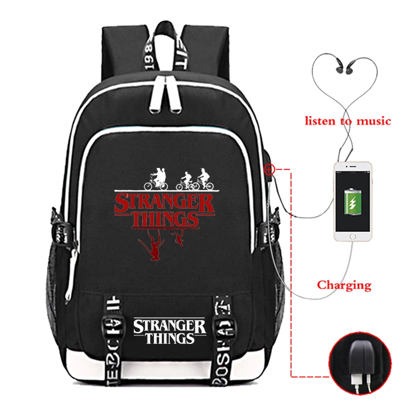 Beautiful Stranger Things USB Charge Backpack Students Boys Girls Rucksack Fashion Back to College Mochila
Beautiful Stranger Things USB Charge Backpack Students Boys Girls Rucksack Fashion Back to College Mochila
