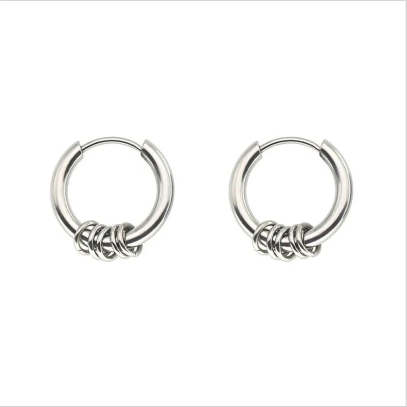 Men Titanium 316L Stainless Steel Hoop Earrings Vacuum Plating No Fade Anti-allergy Inner Diameter 12mm
Men Titanium 316L Stainless Steel Hoop Earrings Vacuum Plating No Fade Anti-allergy Inner Diameter 12mm