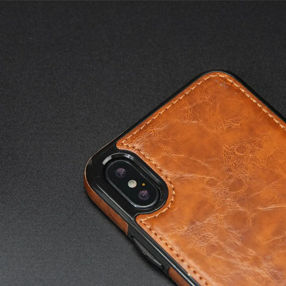 Винтажный деловой чехол KISSCASE Crazy Horse из искусственной кожи для iPhone XS Max XR 8 7 Plus