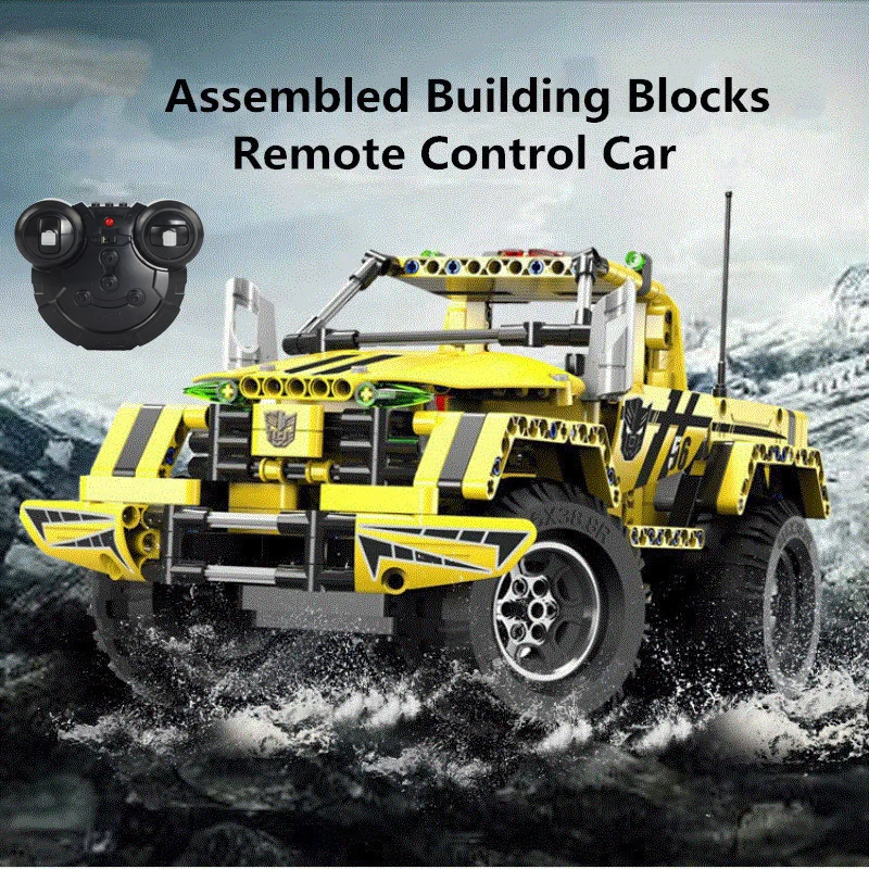 Technic Enlightenment Electric Assembly Block Toy 2.4G Big Wheel 2 differenct Truck Shape Remote Control Pickup Truck Model
Technic Enlightenment Electric Assembly Block Toy 2.4G Big Wheel 2 differenct Truck Shape Remote Control Pickup Truck Model