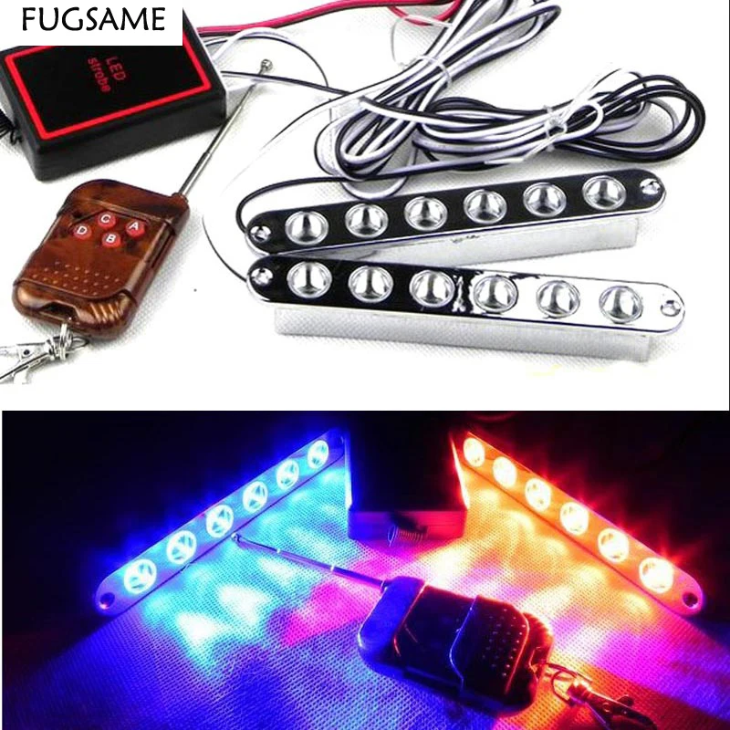 FUGSAME Free Shipping Car Led Flash Strobe WirelessRemote Control Daytime Running Lights DRL 2*6 12LED
FUGSAME Free Shipping Car Led Flash Strobe WirelessRemote Control Daytime Running Lights DRL 2*6 12LED