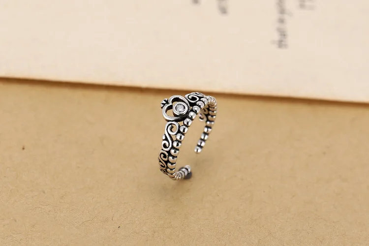 New Arrival Retro Silver Color Crown Open Rings For Women Girl Jewelry Drop Shipping
New Arrival Retro Silver Color Crown Open Rings For Women Girl Jewelry Drop Shipping