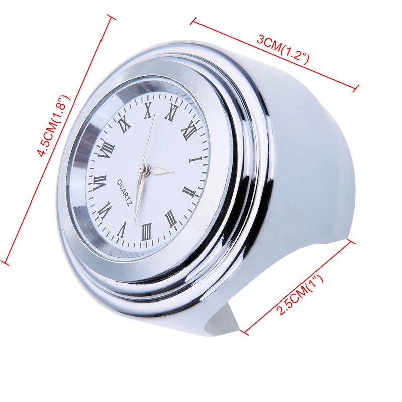 2pcs Universal 7/8" Waterproof Chrome Motorcycle Bike Handlebar Mount Quartz Clock Watch Aluminum Clock For Harley Honda Yamaha
2pcs Universal 7/8" Waterproof Chrome Motorcycle Bike Handlebar Mount Quartz Clock Watch Aluminum Clock For Harley Honda Yamaha
