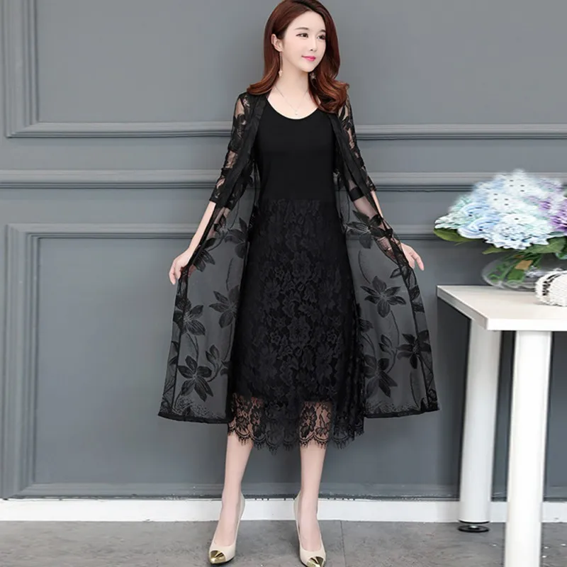 Women Summer Open Front Thin Chiffon Blouse Solid Color Sun Protection Lace Openwork Tops Beach Cardigan Outwear Plus Size
Women Summer Open Front Thin Chiffon Blouse Solid Color Sun Protection Lace Openwork Tops Beach Cardigan Outwear Plus Size