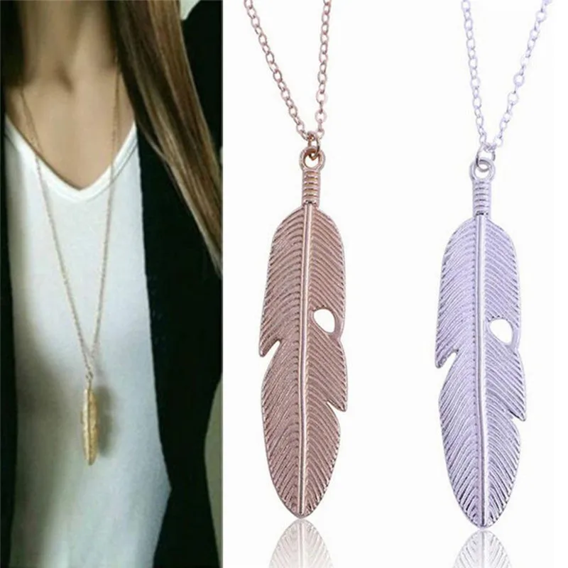 Retro Personality Gold Color Leaves Feather Pendant Necklace For Men Women Fashion Jewelry Long Chain Necklace
Retro Personality Gold Color Leaves Feather Pendant Necklace For Men Women Fashion Jewelry Long Chain Necklace