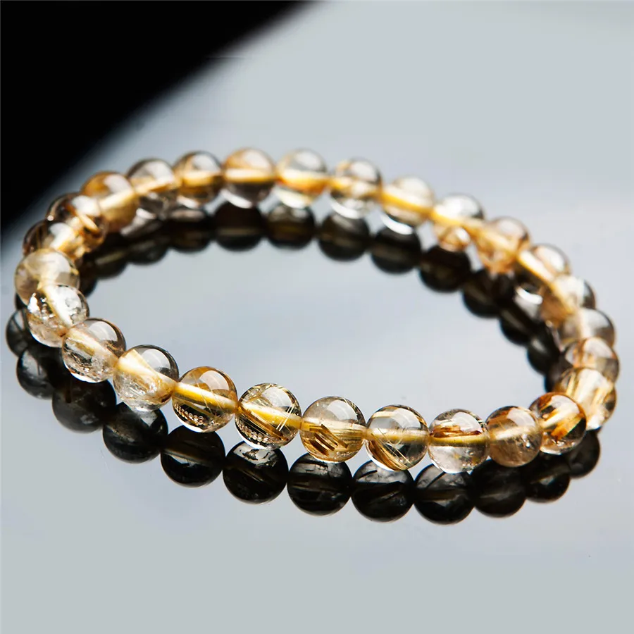 7mm Genuine Natural Yellow Hair Titanium Rutilated Quartz Crystal Charm Bracelets For Women Femme Charm Round Bead Bracelet
7mm Genuine Natural Yellow Hair Titanium Rutilated Quartz Crystal Charm Bracelets For Women Femme Charm Round Bead Bracelet