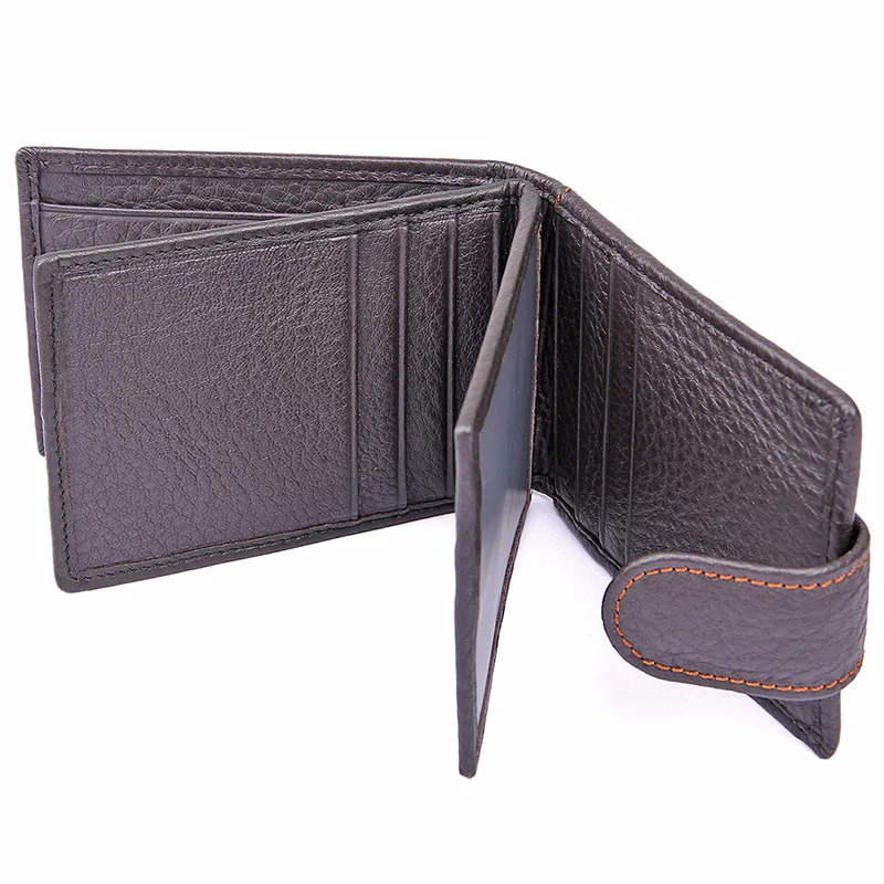 J.M.D Cow Leather Men's Wallet Coffee Short Business Card 8156C | Багаж и сумки