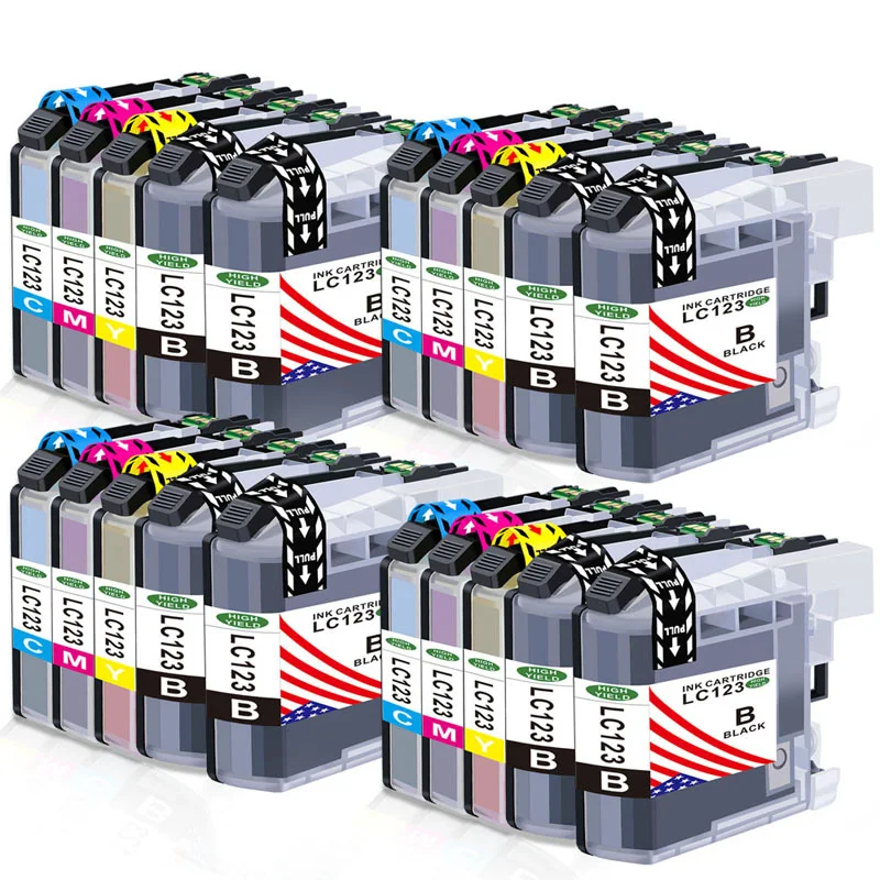 Тонер Королевство 20x LC121 LC123 LC125 XL чернила для брата MFC-J650DW J4510DW J4310DW J4710DW J6720DW J4610DW