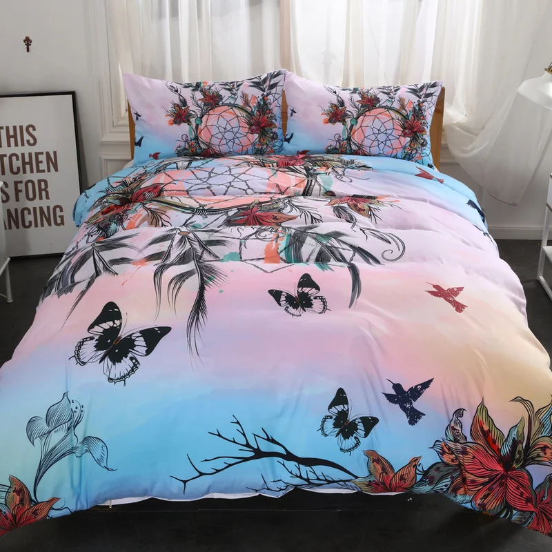 Yi chu xin butterfly Dreamcatcher bedding sets queen size multicolor Bohemia duvet cover set with pillowcase Bedclothes bedline
Yi chu xin butterfly Dreamcatcher bedding sets queen size multicolor Bohemia duvet cover set with pillowcase Bedclothes bedline