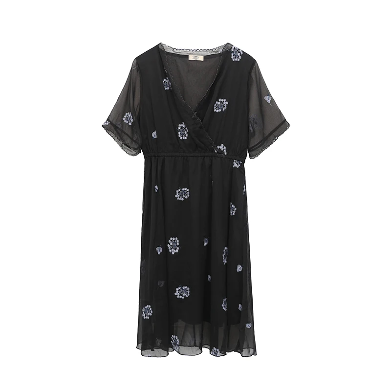 Summer Women's Dress Increase Section Over Knee 2019 New Fashion Leisure Korean Version Flower Short Sleeve Ladies Dresses Trend
Summer Women's Dress Increase Section Over Knee 2019 New Fashion Leisure Korean Version Flower Short Sleeve Ladies Dresses Trend
