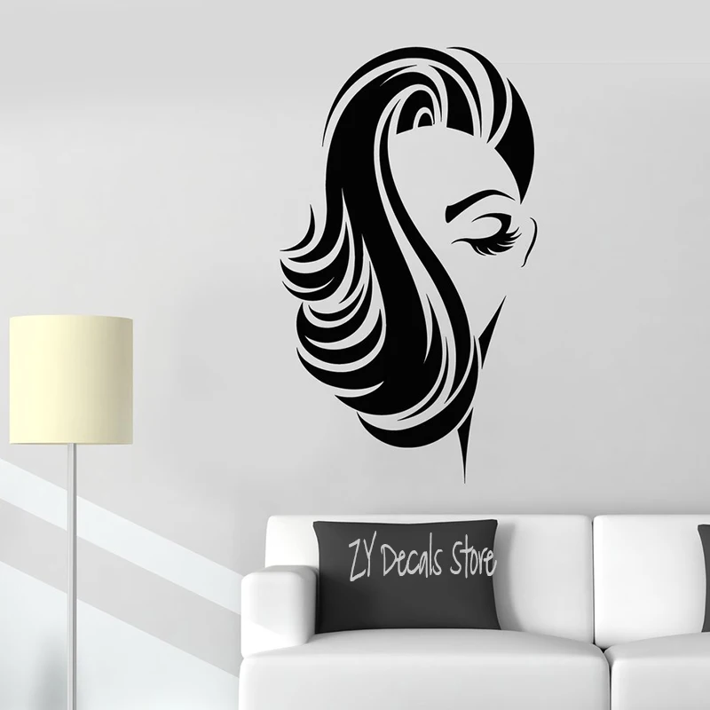 Barber Shop Vinyl Wall Decal Girl Face Lady Beauty Hair Salon Hairstyle Sticker Removable Art Mural For Bedroom Living Room L676
Barber Shop Vinyl Wall Decal Girl Face Lady Beauty Hair Salon Hairstyle Sticker Removable Art Mural For Bedroom Living Room L676