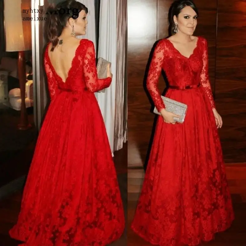 china Red V-neck Backless Long Sleeves Long Sexy Soft Tulle Lace Applique Evening Dresses Vestidos De Fiesta De Noche
china Red V-neck Backless Long Sleeves Long Sexy Soft Tulle Lace Applique Evening Dresses Vestidos De Fiesta De Noche