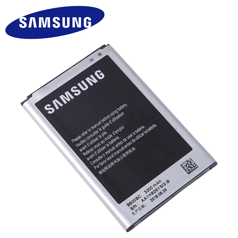 Оригинальная батарея Samsung для Galaxy Note 3 N900 N9006N900P 3200mAh B800BE N9005 N9000 N900A N900T с NFC