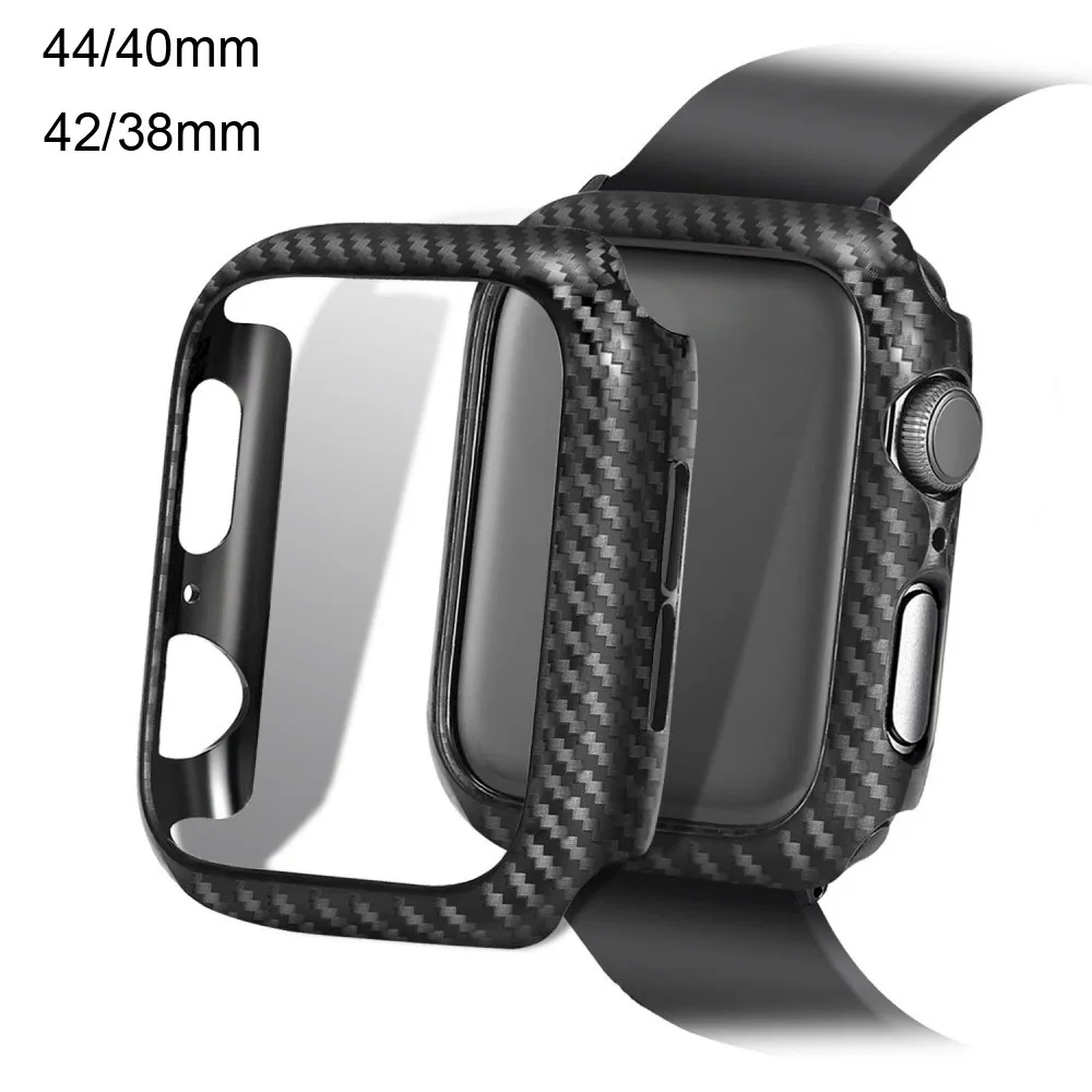 Ультратонкий чехол из углеродного волокна для Apple Watch 44 мм 40 защитная рамка iWatch