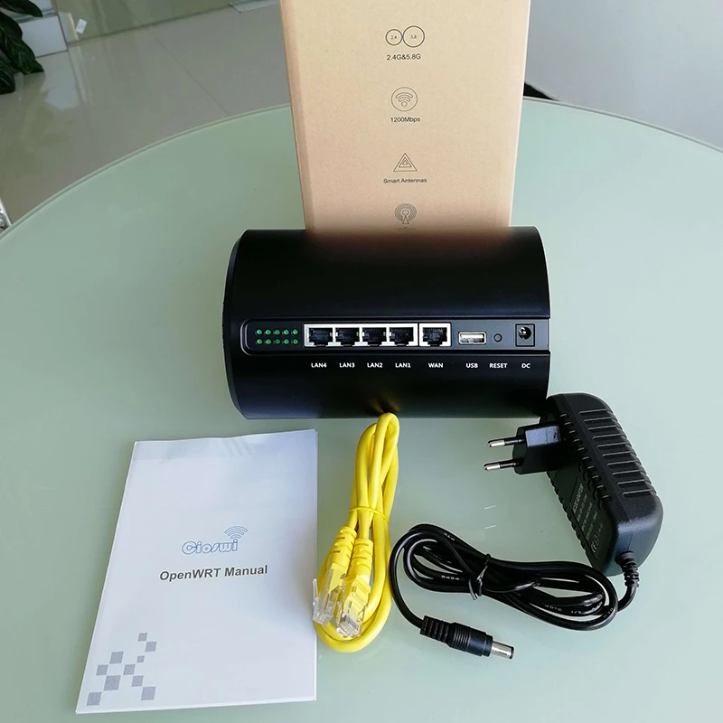 New Wireless WiFi Router Repeater Dual Band AC1200 2.4G/5.0GHz Smart openWRT Network Wi Fi Routers Firewall Device
New Wireless WiFi Router Repeater Dual Band AC1200 2.4G/5.0GHz Smart openWRT Network Wi Fi Routers Firewall Device