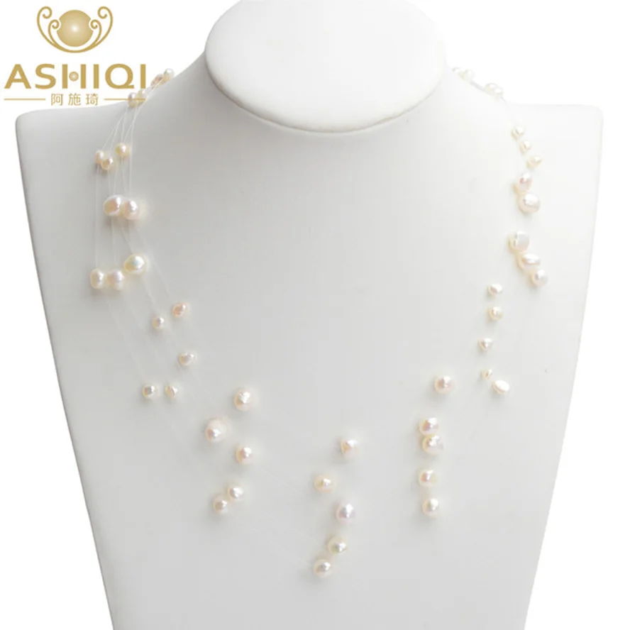ASHIQI Natural Freshwater Baroque Pearl Necklace Handmade 5-Row 4-8mm Bohemia for Women Fashion
ASHIQI Natural Freshwater Baroque Pearl Necklace Handmade 5-Row 4-8mm Bohemia for Women Fashion