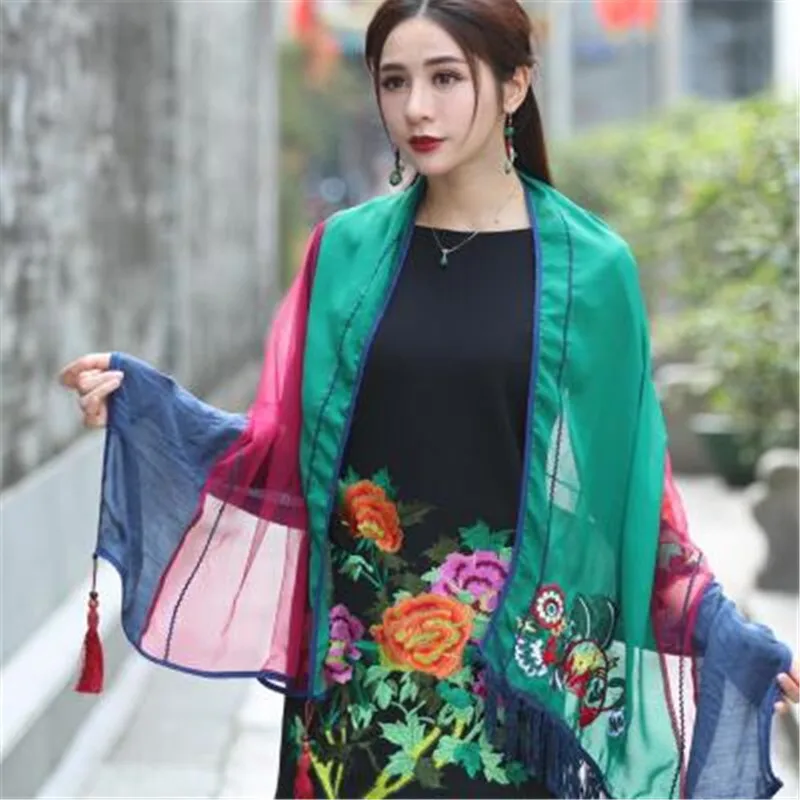New Embroidery Elegant Silk Scarf Scarves Holiday Print Women Chiffon Fashion Adult Wraps Tassel Harajuku Vintage Fashion Ethnic
New Embroidery Elegant Silk Scarf Scarves Holiday Print Women Chiffon Fashion Adult Wraps Tassel Harajuku Vintage Fashion Ethnic