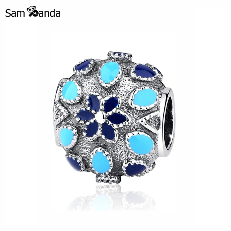 Original 100% 925 Sterling Silver Charm Bead Cathedral Rose Charms Blue Enamel Flower Fit Bracelets Women Diy Jewelry
Original 100% 925 Sterling Silver Charm Bead Cathedral Rose Charms Blue Enamel Flower Fit Bracelets Women Diy Jewelry
