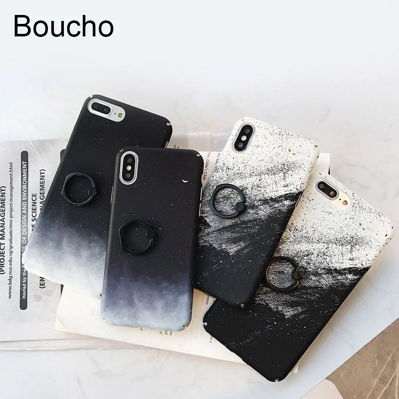 Черный белый чехол с изображением звездного неба для iphone 7 8 6 6s Plus 11 Pro max чехлы