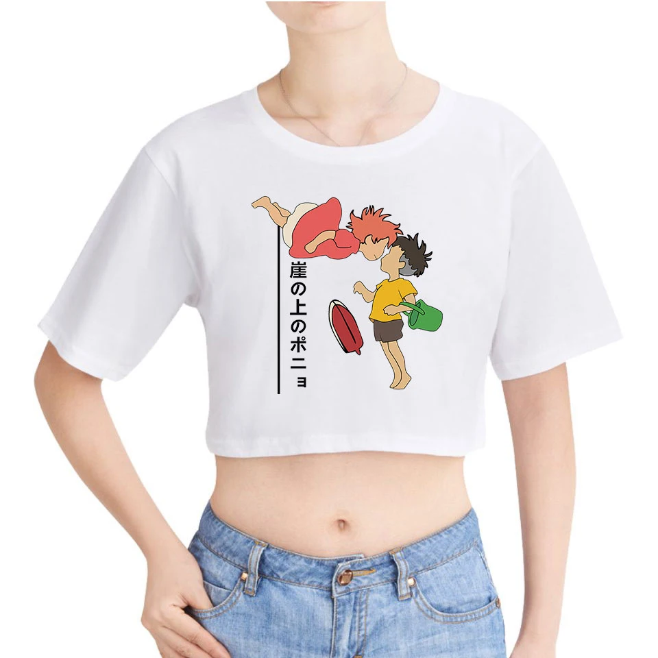 Sexy Crop Top T shirt Girls Women Ponyo on the Cliff Navel Tee shirts Summer Short T Shirt Fashion Cool women Cropped plus size
Sexy Crop Top T shirt Girls Women Ponyo on the Cliff Navel Tee shirts Summer Short T Shirt Fashion Cool women Cropped plus size