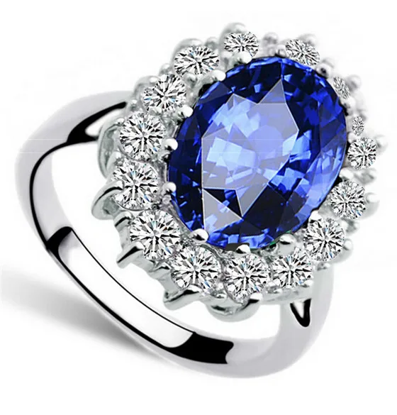 AAAA+ real zircon stone Royal Blue Ring William Kate Queen Crystal fashion jewelry dropshipping girl birthday gift quality lover
AAAA+ real zircon stone Royal Blue Ring William Kate Queen Crystal fashion jewelry dropshipping girl birthday gift quality lover
